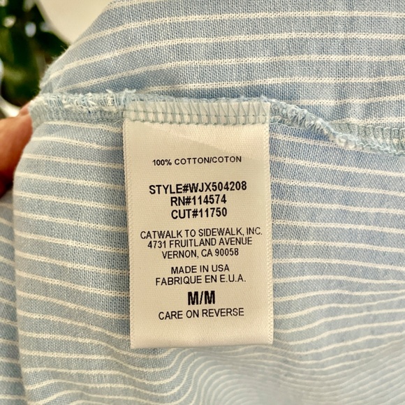 *SOLD* Pleione Romantic Striped Blouse - Blue - M - Picture 8 of 8